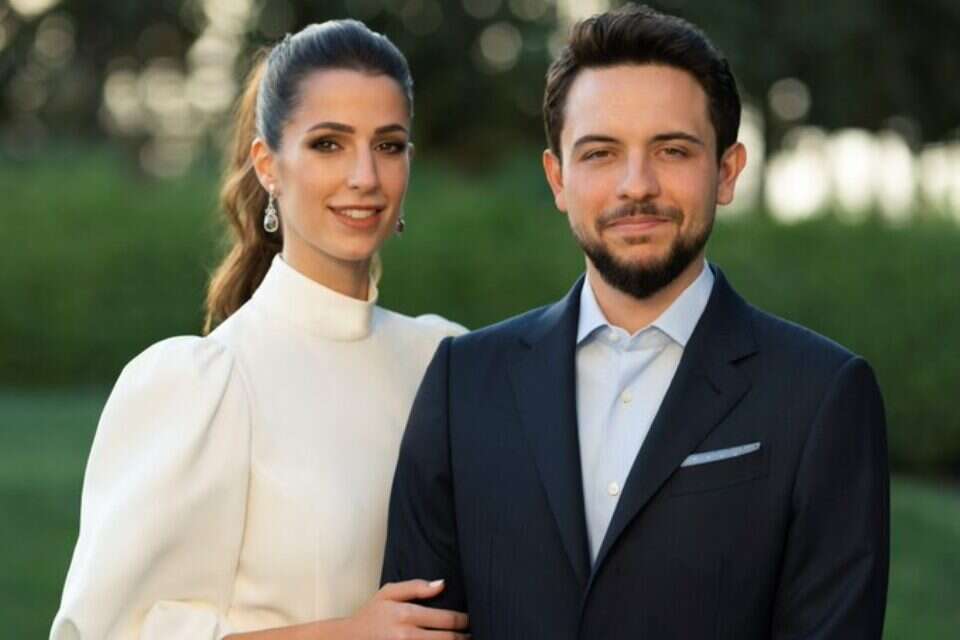 הנסיך חוסיין ורעייתו. מחכים להולדת הצאצא , הלשכת המלכותית של ירדן