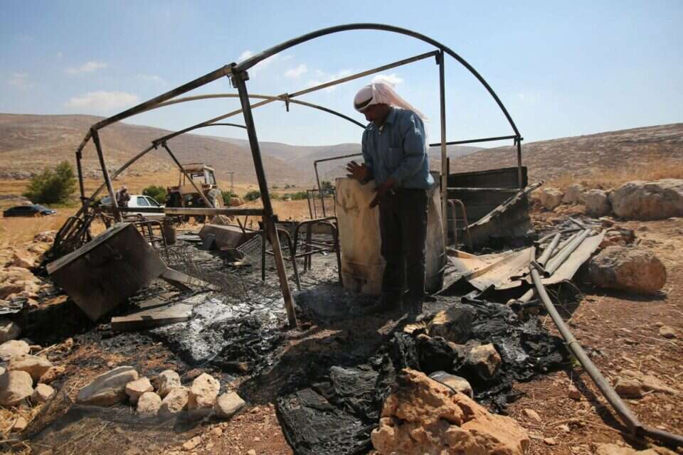 הצתה סמוך לכפר מאלכ (ארכיון) , AFP
