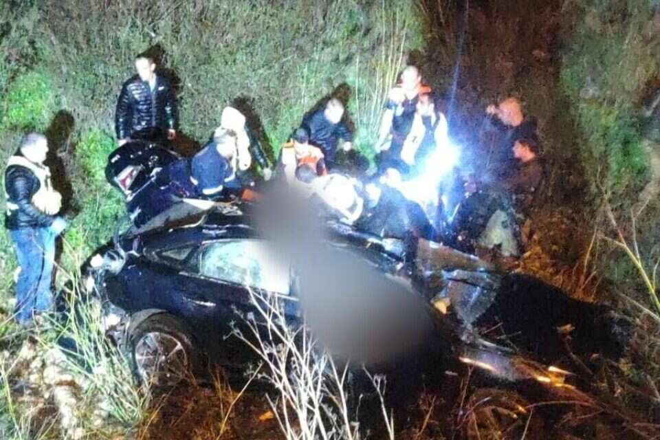 הרכב שהידרדר אל תוך הוודאי. הרוג במקום , תיעוד מבצעי מד"א