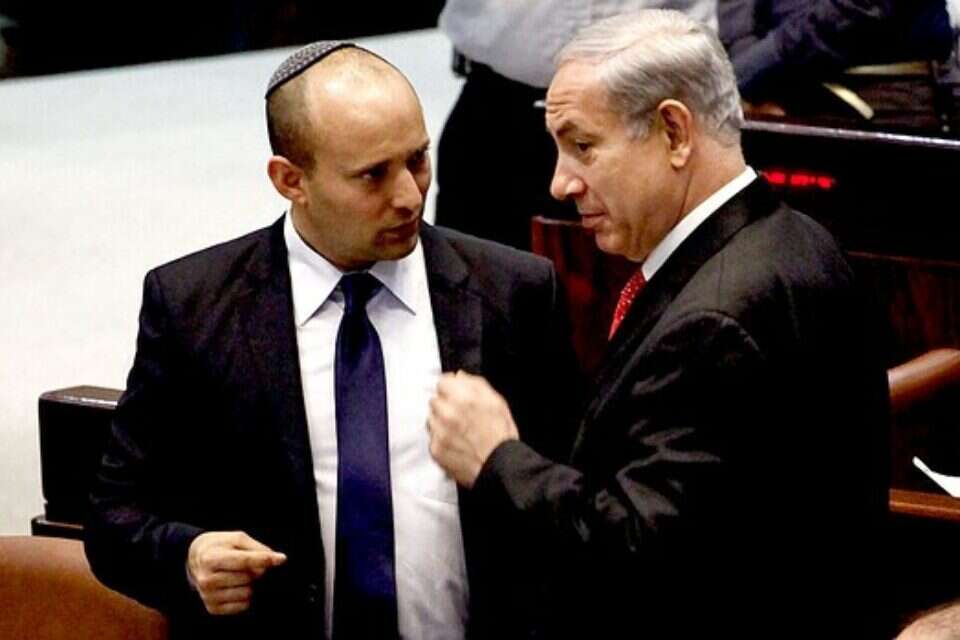 נתניהו ובנט , אורי לנץ
