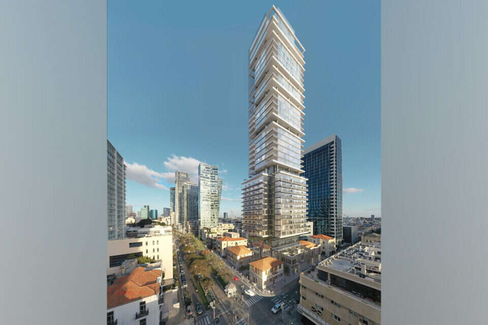 יתנשא לגובה 41 קומות, המלון החדשני שנבנה ברוטשילד 10 (להמחשה) , יח"צ
