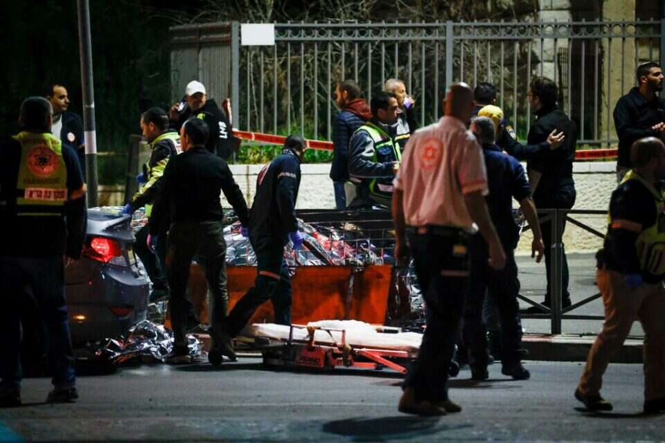 זירת הפיגוע בשכונת נווה יעקב בירושלים (ארכיון) , אוליבייה פיטוסי/פלאש90