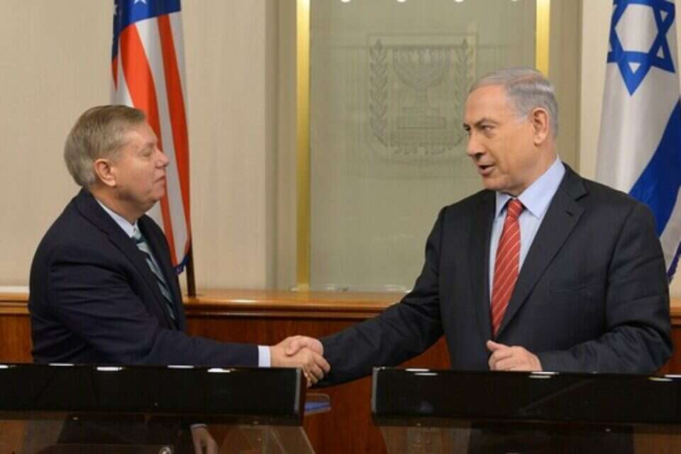 נתניהו והסנטור גרהאם  , צילום: לע"מ