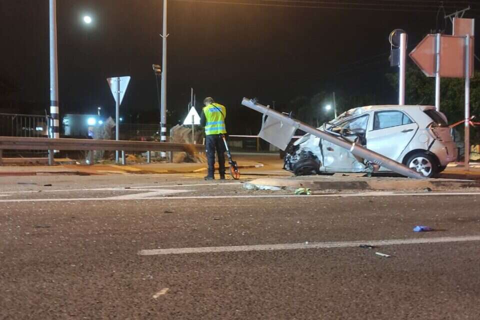 זירת תאונה בכביש 70 , דוברות המשטרה