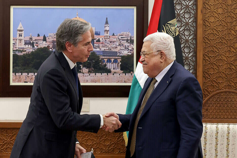 אבו מאזן ובלינקן. הפלשתינים דורשים הקמת קונסוליה , אי.פי