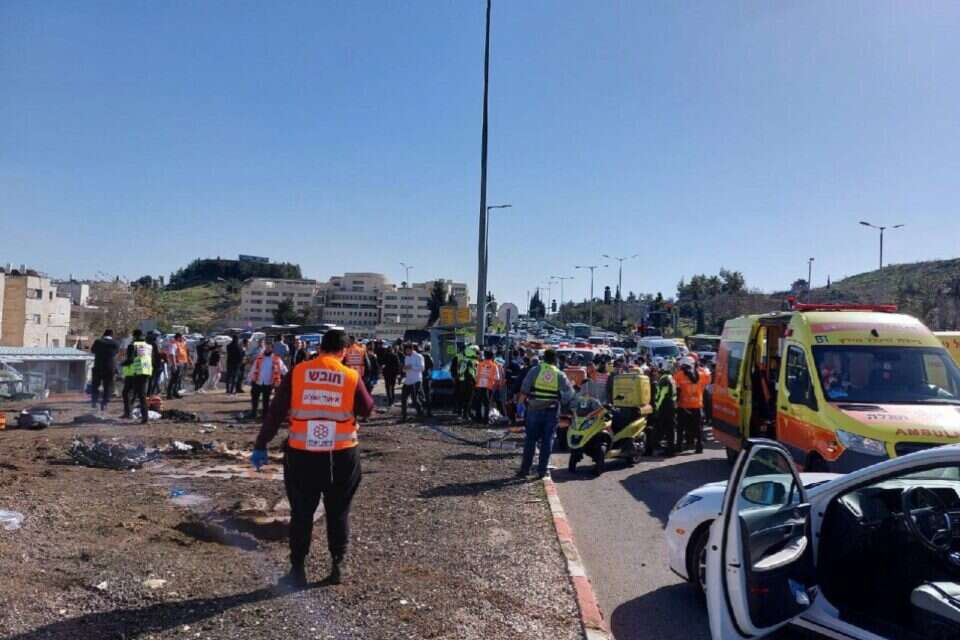 זירת פיגוע הדריסה בשכונת רמות בירושלים , דוברות איחוד הצלה