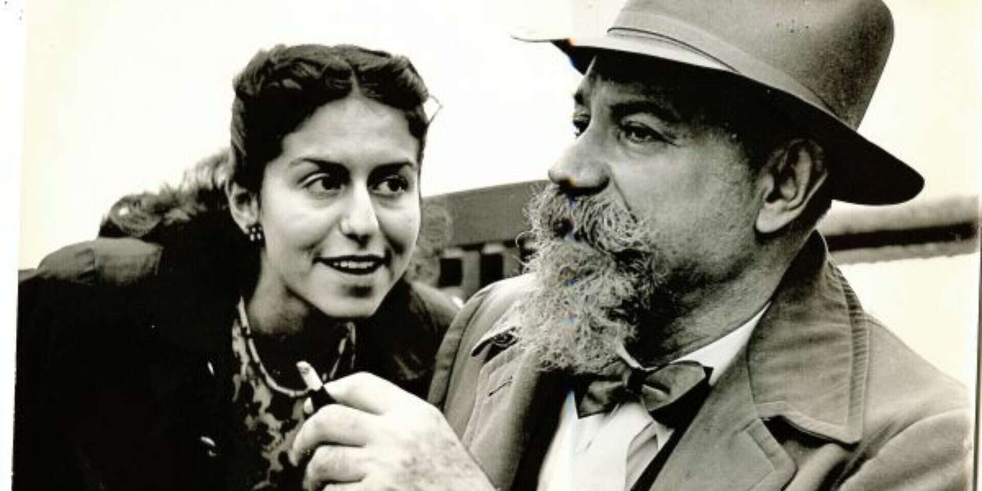 זלמן שניאור ובתו רבקה־רנה , באדיבות מכון גנזים של אגודת הסופרים