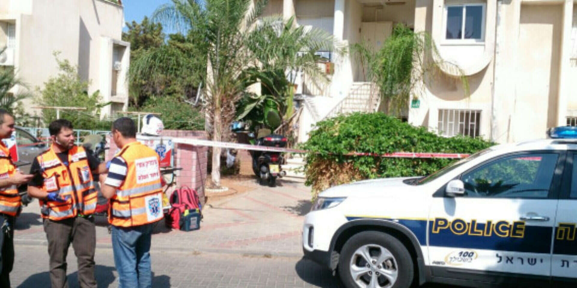 צילום: דוברות איחוד הצלה // זירת הרצח בבית דגן , 