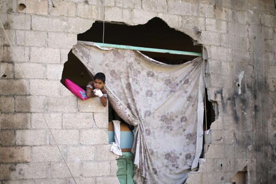 רוב הנשאלים התנגדו להפסקת אש ארוכה. חאן יונס לאחר הפסקת האש הקודמת , רויטרס