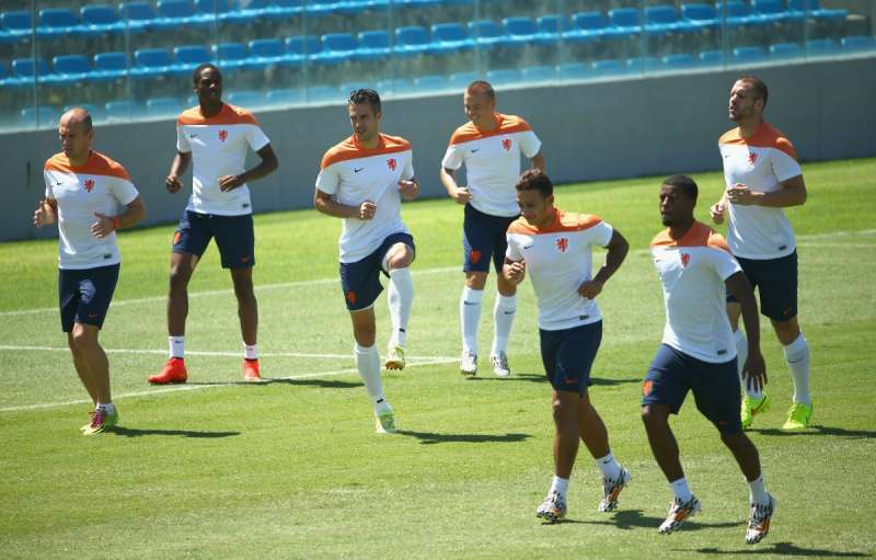 שחקני הולנד באימון המסכם. ישמרו על המאזן המושלם במונדיאל?