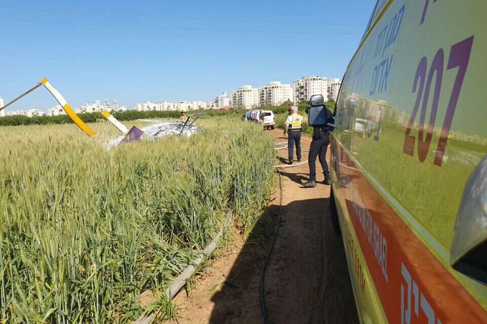 התרסקות מטוס קל בתניה , מד"א