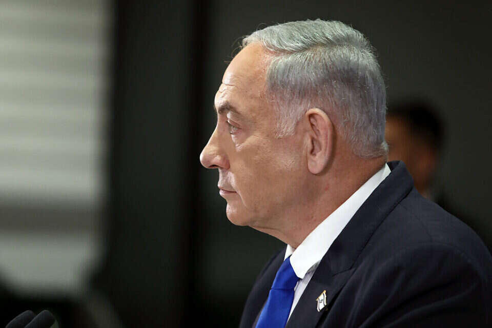 נתניהו במהלך נאומו. לא לקח אחריות , גדעון מרקוביץ'