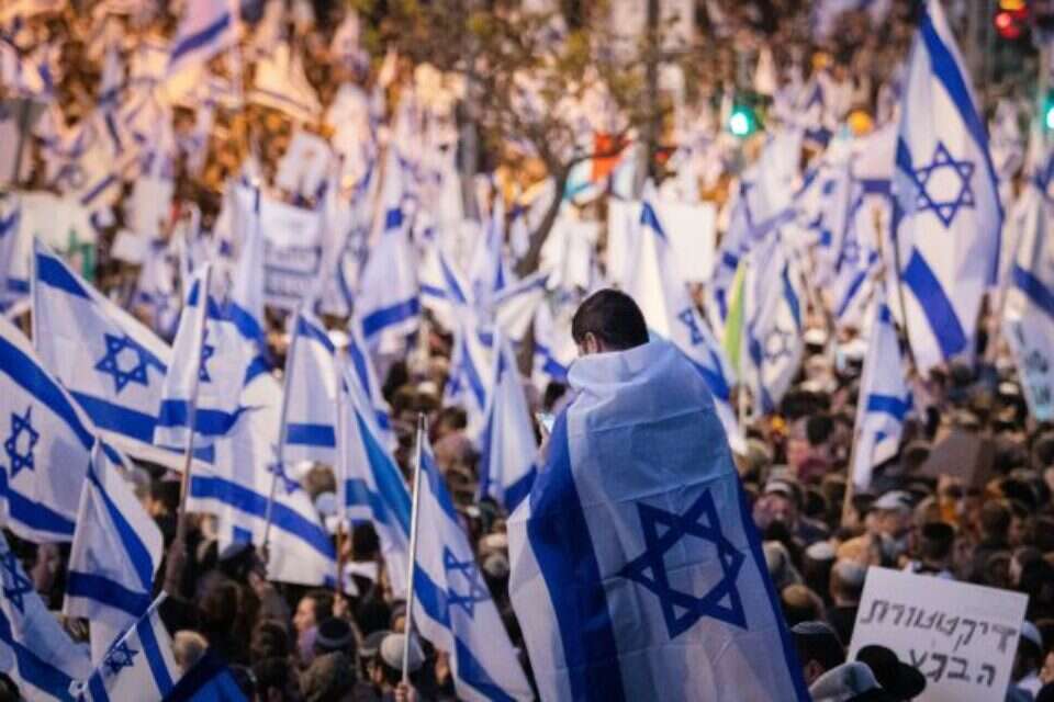 הפגנת הימין בעד הרפורמה המשפטית (ארכיון) , אורן בן חקון
