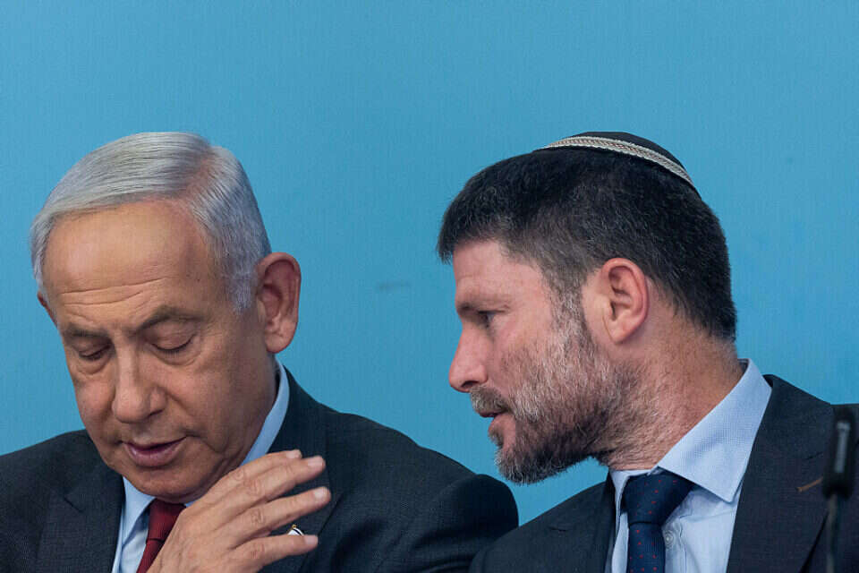 שר האוצר סמוטריץ' ורה"מ נתניהו , יונתן זינדל/פלאש90
