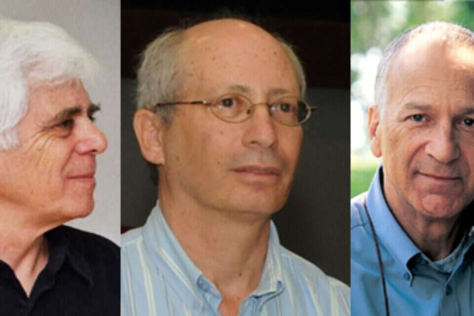 מימין לשמאל: פרופ' דויד הראל, פרופ' משה שהם ופרופ' אלון גני // מימין לשמאל: פרופ' דויד הראל, פרופ' משה שהם ופרופ' אלון גני ,