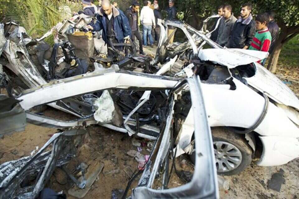 זירת החיסול, אתמול צילום: אי.אף.פי // ,