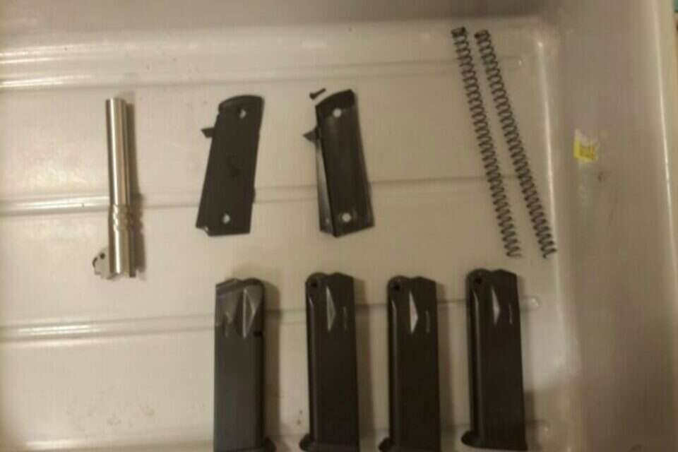 חלקי הנשק שאותרו , 