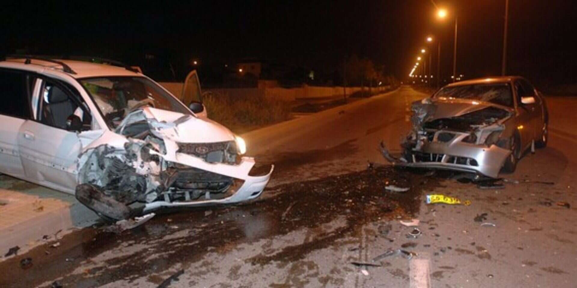 צילום: דודו גרינשפן // זירת התאונה בבאר שבע ,