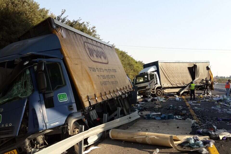 צילום: שמואל בוכריס // זירת התאונה הקטלנית ,