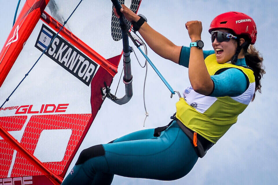 Israeli runnerup Sharon Kantor won the silver medal at the European Windsurfing Championships
