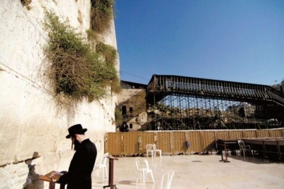 צילום: אורן נחשון // גשר המוגרבים בכותל. ייסגר למעבר ,