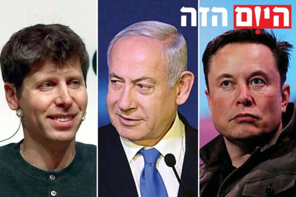 אילון מאסק, רה"מ נתניהו וסם אלטמן. , רויטרס/ תומר נויברג פלאש 90/ גדעון מרקוביץ