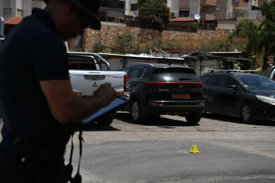 כוחות משטרה בזירת רצח בנצרת (ארכיון) , גיל אליהו / ג׳יני
