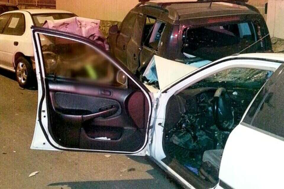 זירת התאונה בפ"ת, שלשום // צילום: דוברות המשטרה מרחב שרון // זירת התאונה בפ"ת, שלשום ,