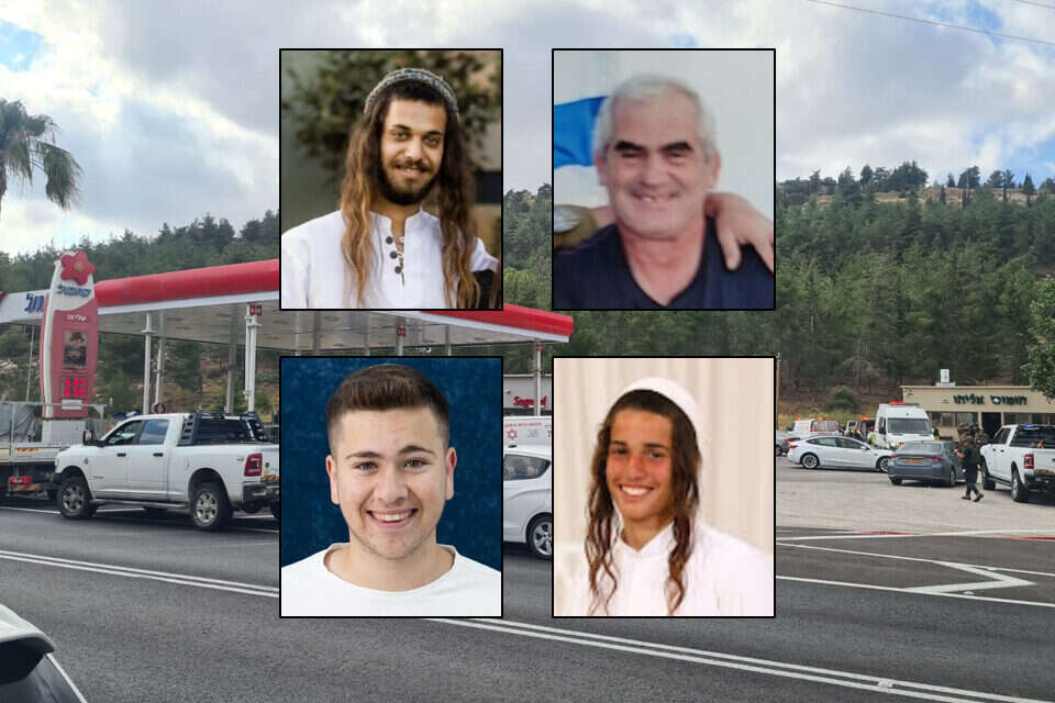 עופר פיירמן, הראל מסעוד, אלישע אנטמן ונחמן שמואל מורדוף. ארבעת הנרצחים בפיגוע הקשה בעלי , באדיבות המשפחות