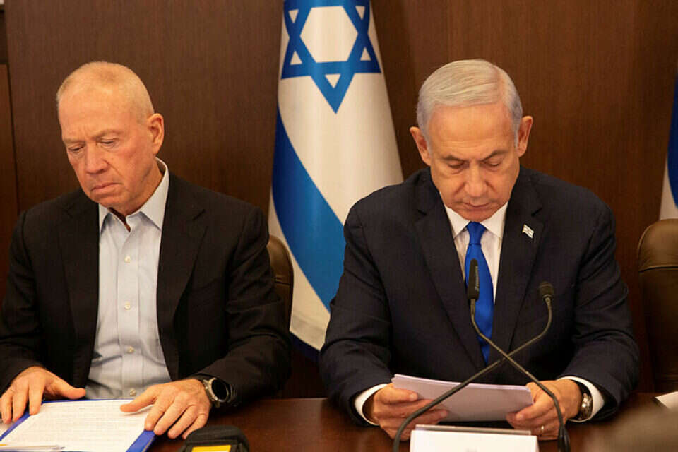 נתניהו וגלנט, ארכיון , אלכס קולומויסקי