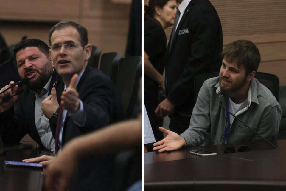 נציג מחאת הסטודנטים וח"כ משה סעדה בוועדת חוקה , אורן בן חקון