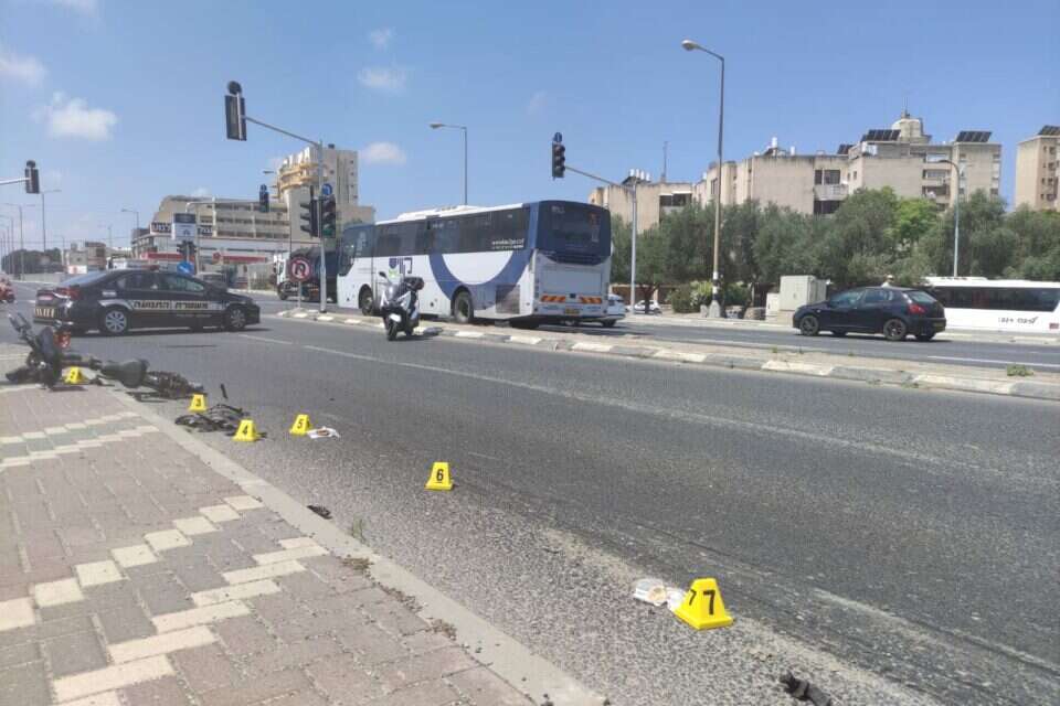 זירת התאונה בחדרה , צוריה זאבי/TPS