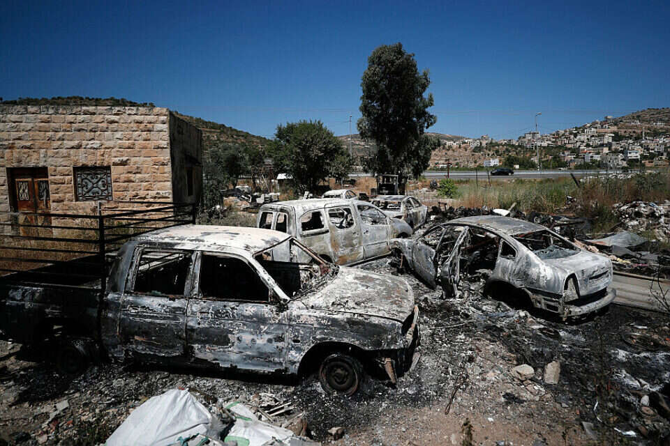 תוצאות נזקי הפרעות בכפר לובן א-שרקייה , אי.פי.איי