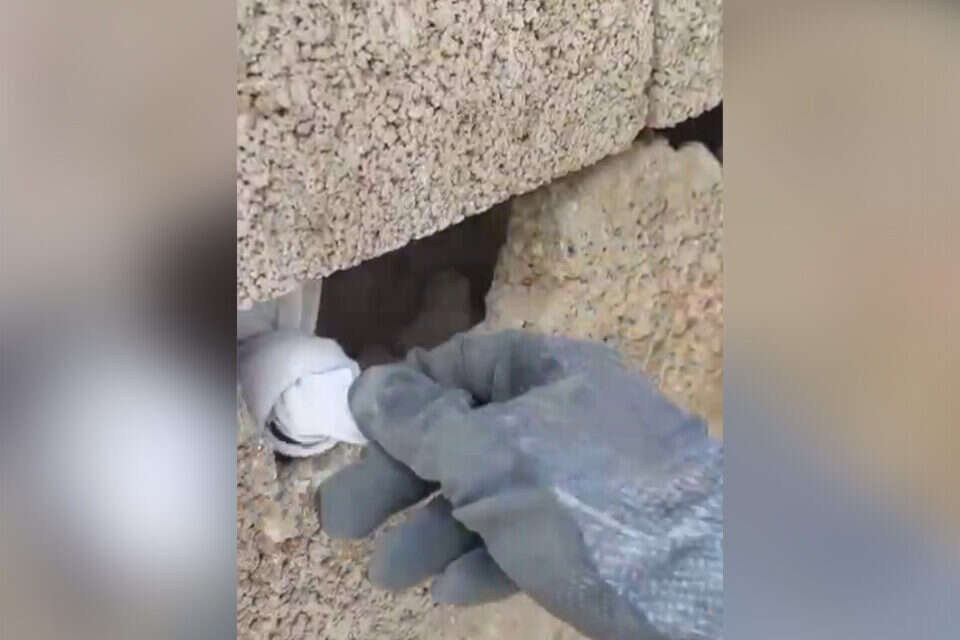 חיפוש משטרתי חשף חומר החשוד כסם בתוך קיר לבנים , דוברות המשטרה