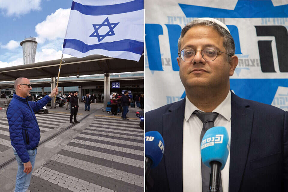 בן גביר ופעילי המחאה , אורן בן חקון, יוסי זליגר