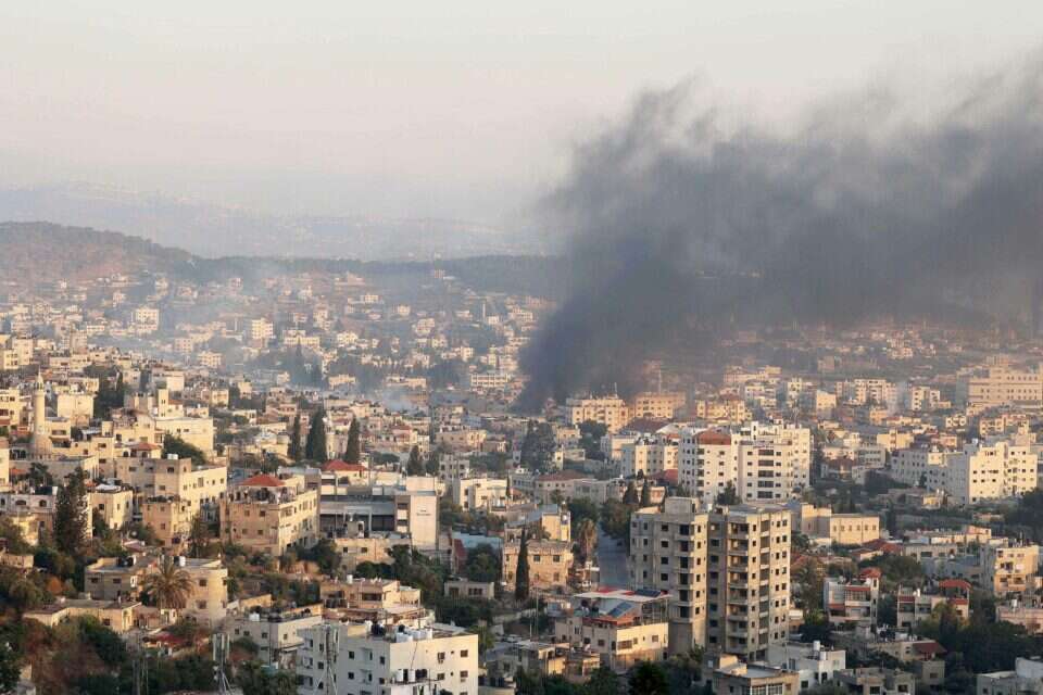 עשן בשמי ג'נין, במהלך המבצע