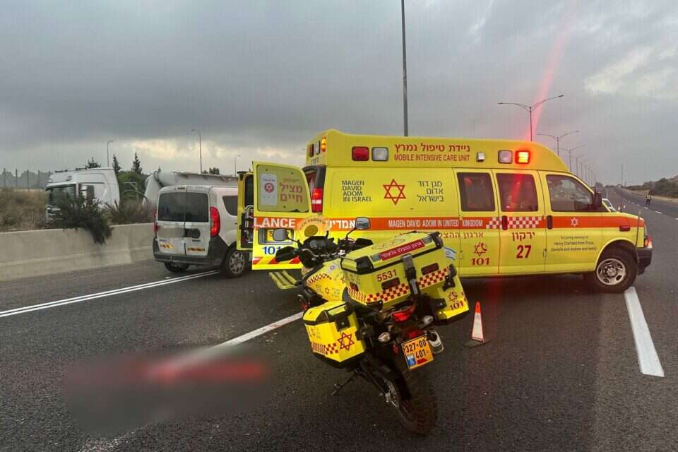 זירת התאונה בכביש 6 , תיעוד מבצעי מד"א