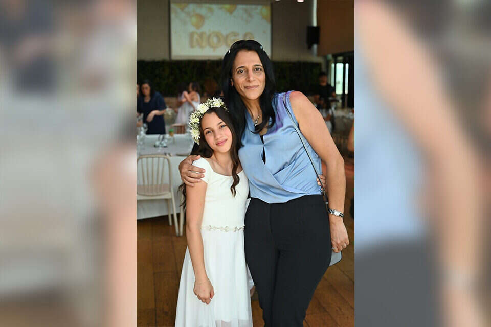 נגה ונג'ואה בחגיגת בת המצווה שלה לפני כשבועיים , שמי רז