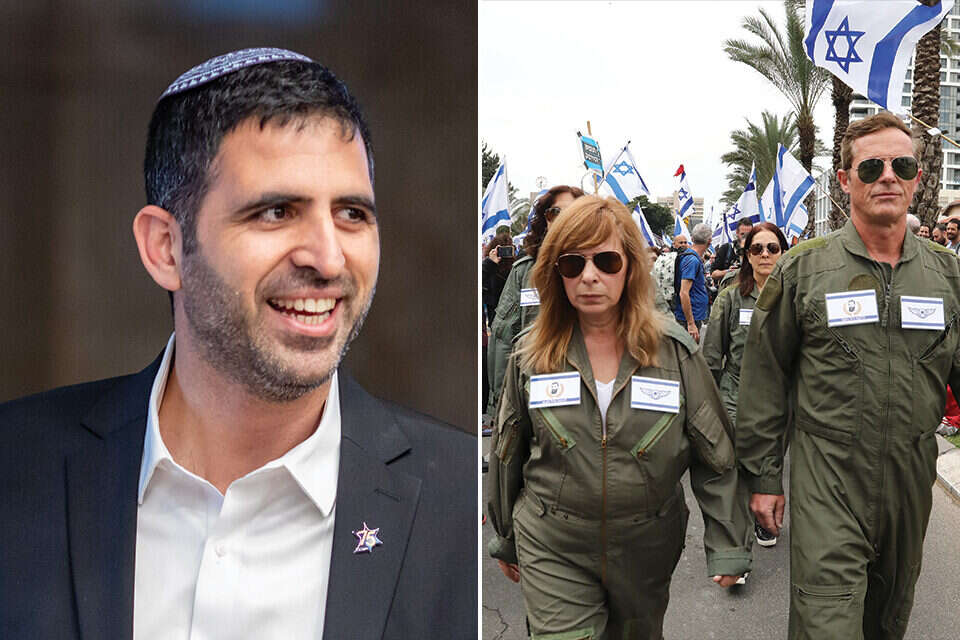 השר קרעי ואנשי מחאת הטייסים