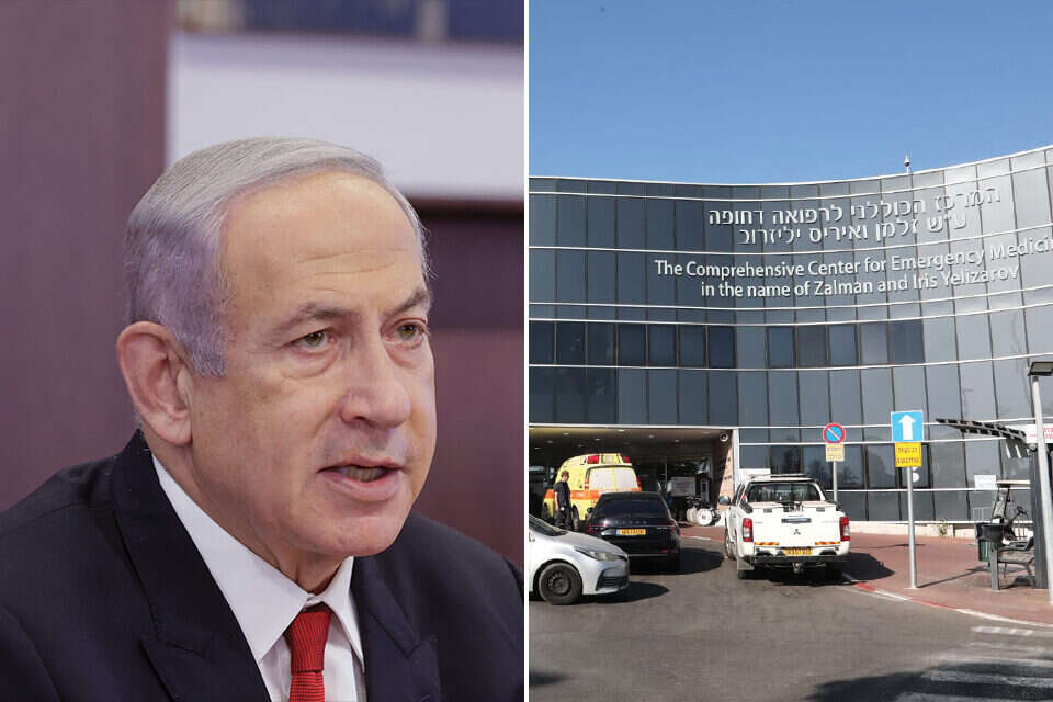 הכניסה למיון ביה"ח שיבא, רה"מ נתניהו