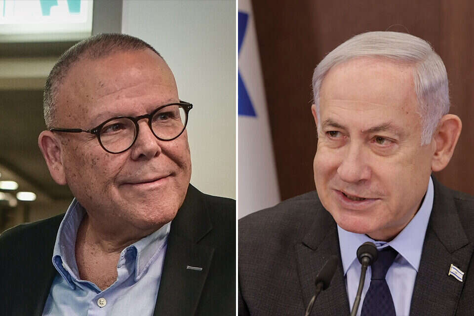 ארנון בר-דוד ובנימין נתניהו , אבשלום ששוני פלאש 90 מארק ישראל סלם