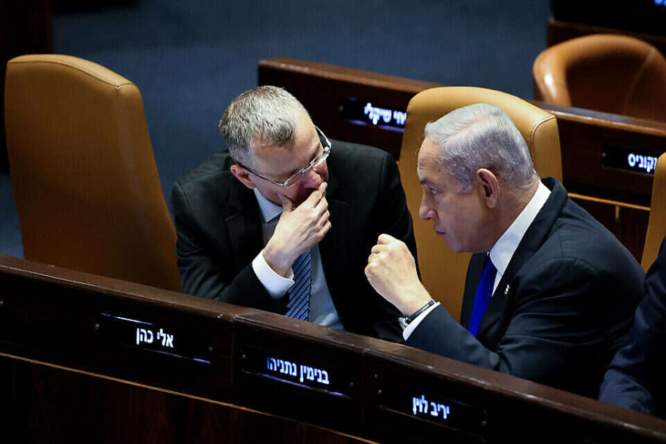 רה"מ נתניהו ושר המשפטים לוין , יונתן זינדל, פלאש 90