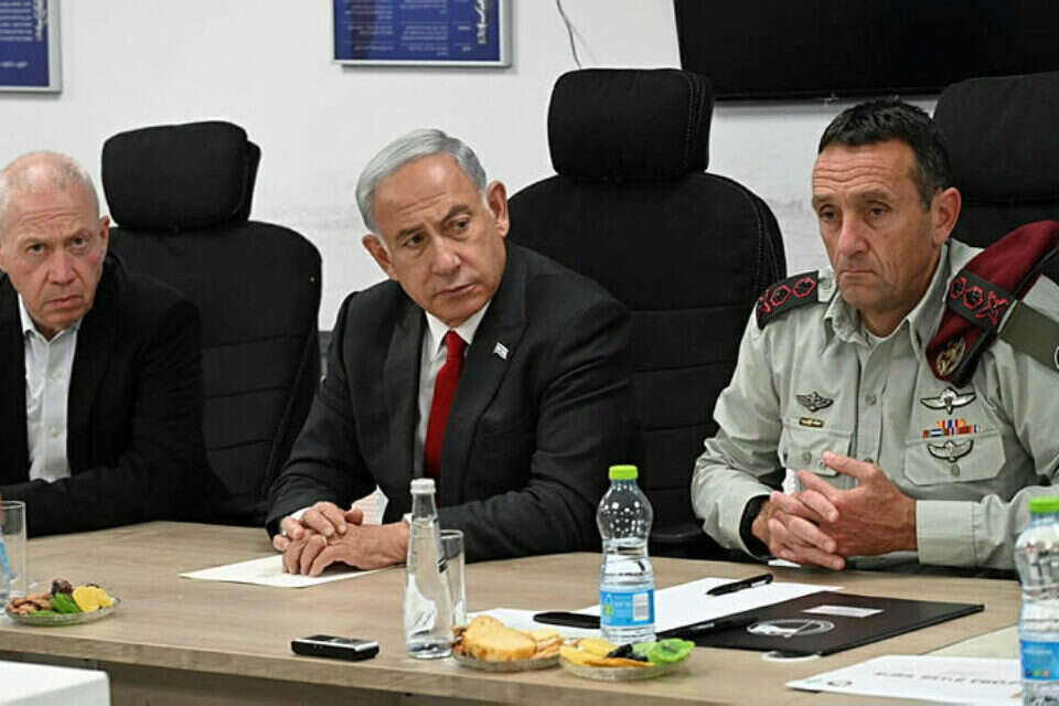 הרמטכ"ל, רוה"מ נתניהו ושר הביטחון גלנט , חיים צח\לע"מ