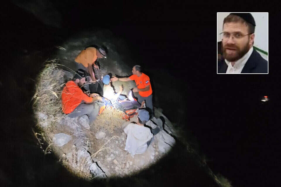 ההרוג בנימין פרגא על רקע זירת האסון , צילום: באדיבות קבוצת ברוך דיין האמת
