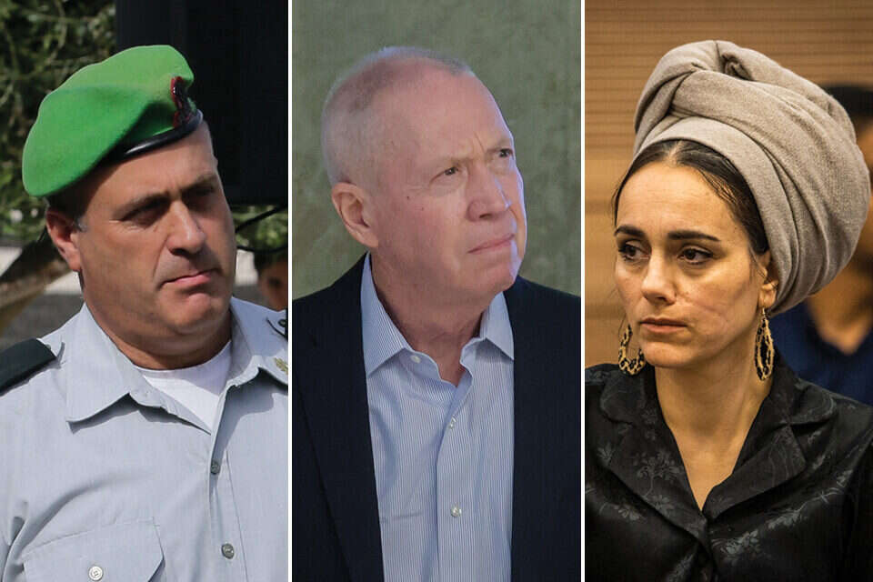 ח"כ הר מלך לצד השר גלנט ואלוף פוקס