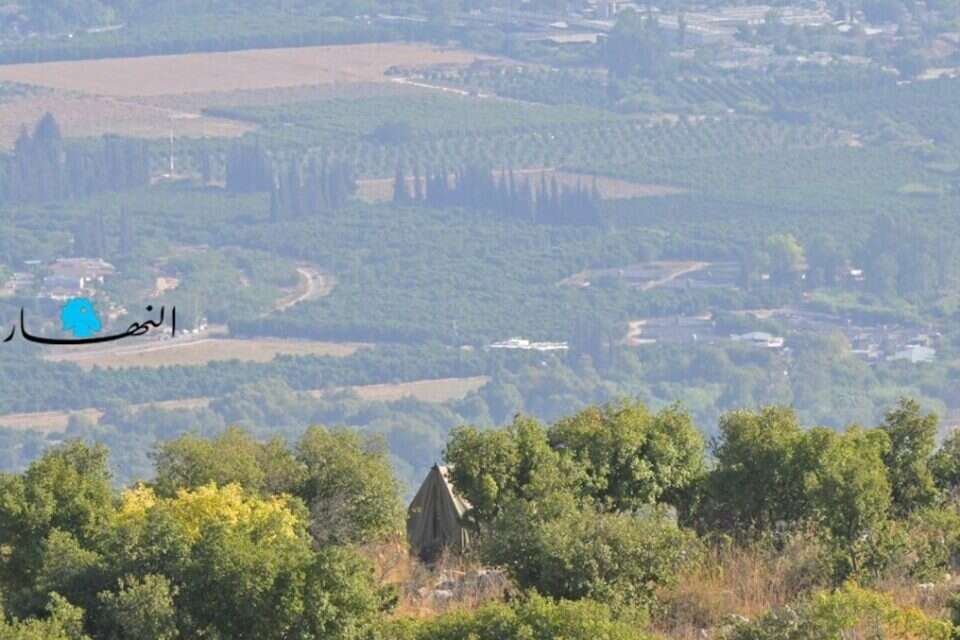 האוהל שהציב ארגון הטרור חיזבאללה בשטח ישראל ,