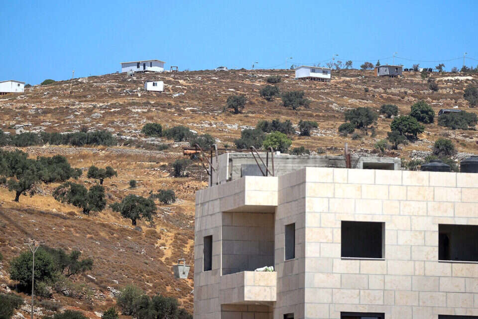 המאחז עוז ציון במבט מכיוון בורקה