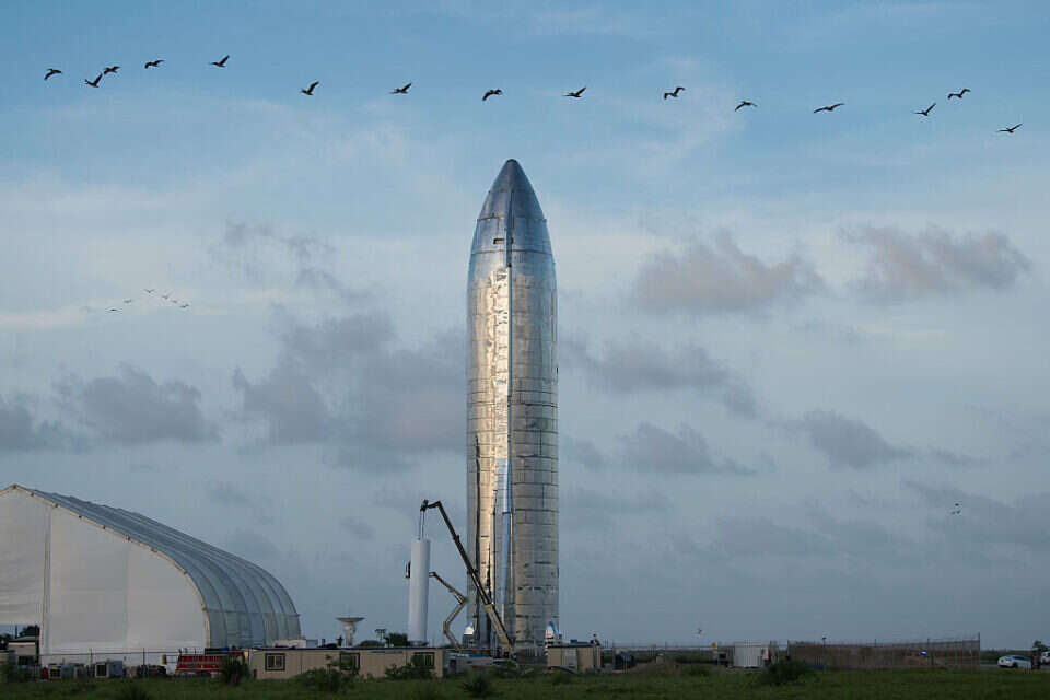 אב טיפוס של החללית Starship של חברת SpaceX  , אי.אף.פי