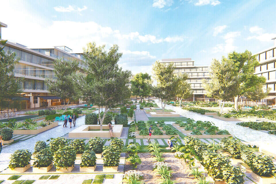 מתחם התעסוקה והמסחר O PARK הדמיה: בר אוריין אדריכלים ,