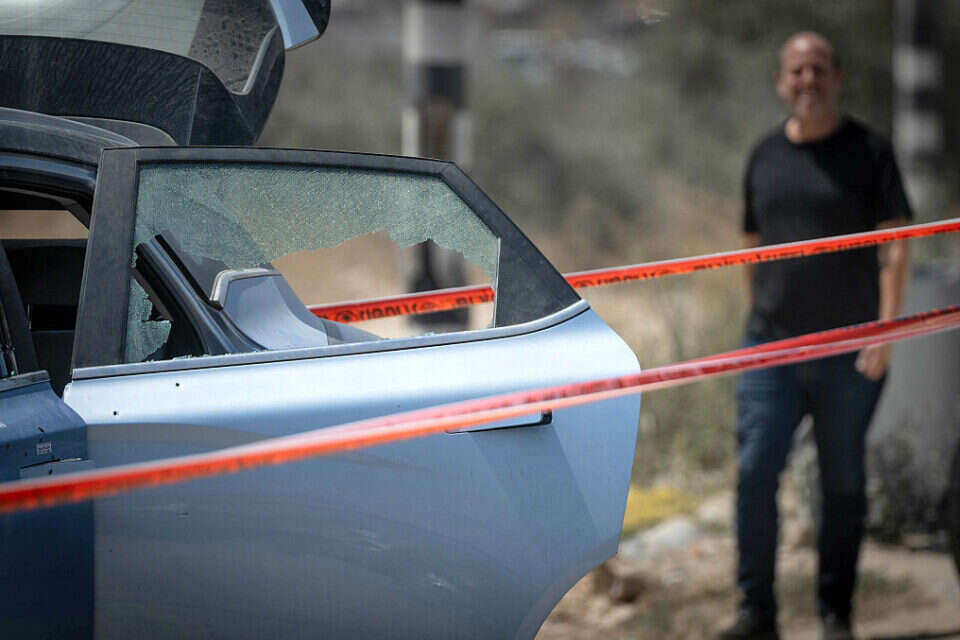 זירת הפיגוע בדרום הר חברון , ללא